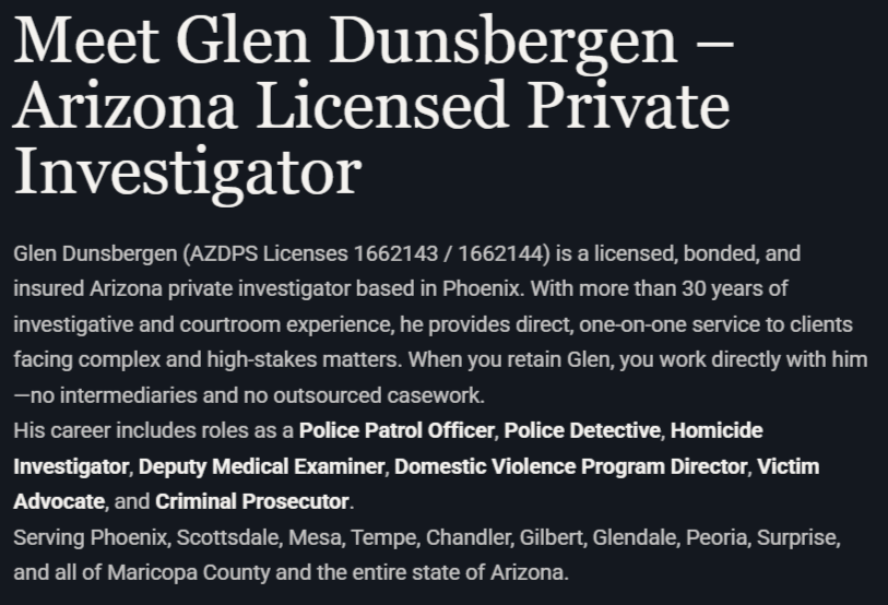 Peak Investigations office